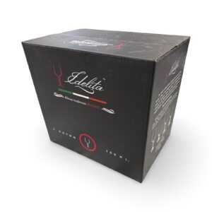 Rose gold rim 6 pack wine glass